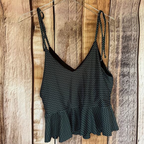 Albion Swimsuit Two Piece Midnight Dash Tankini Top & High-Waist Bottoms Black M - Picture 3 of 11